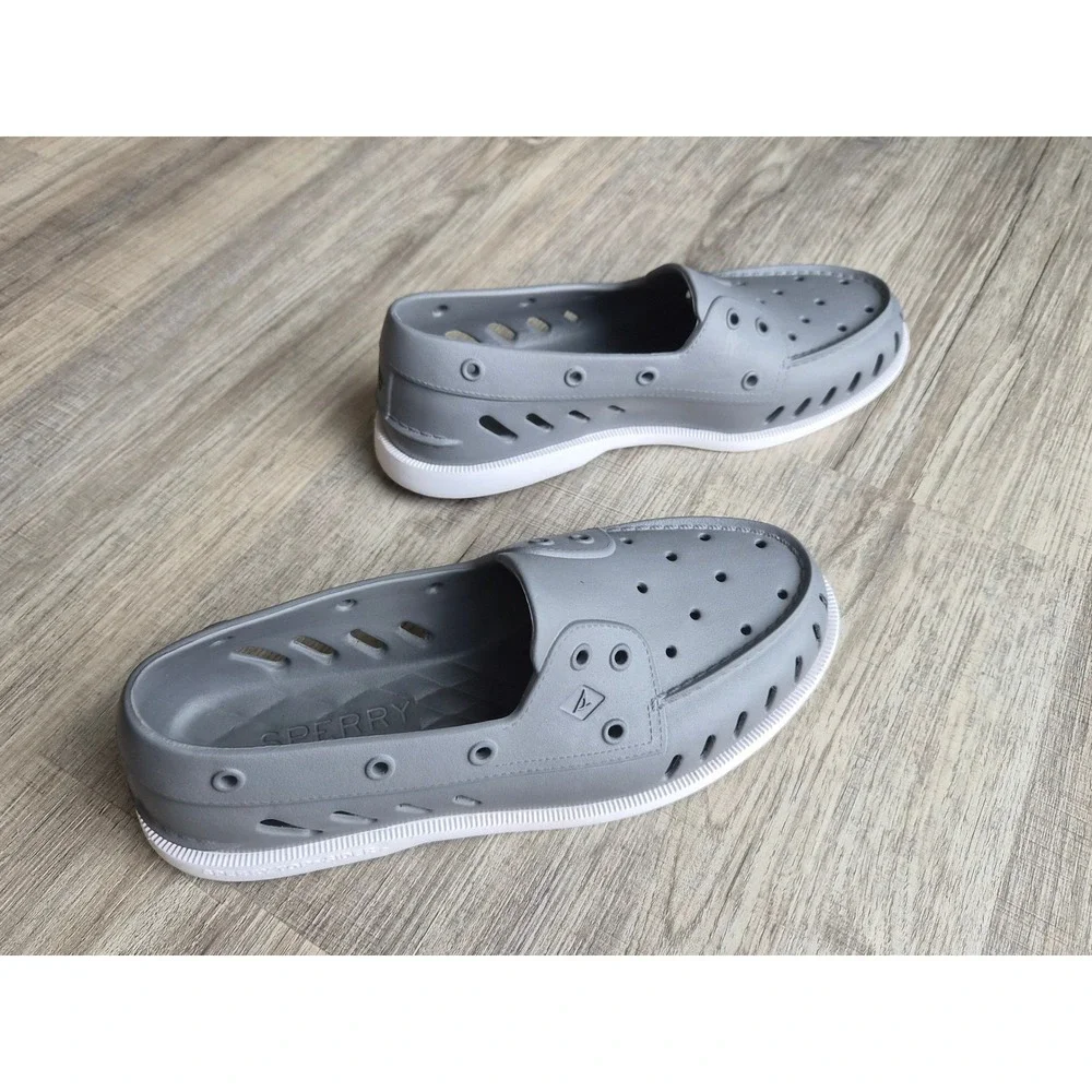 Sperry Top-Sider Authentic Original Float Boat Shoes Grey Mens 9 Womens 11